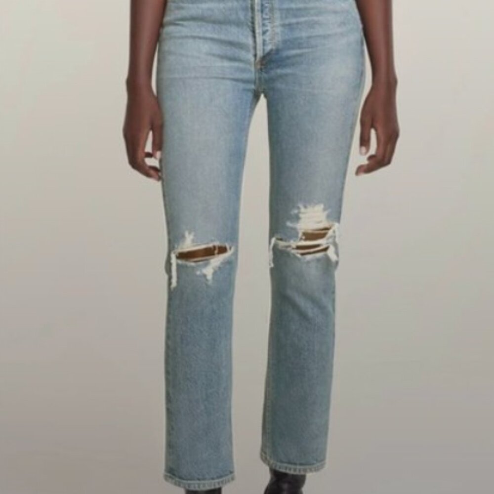 Agolde Riley Crop High Rise Straight  - Size 28